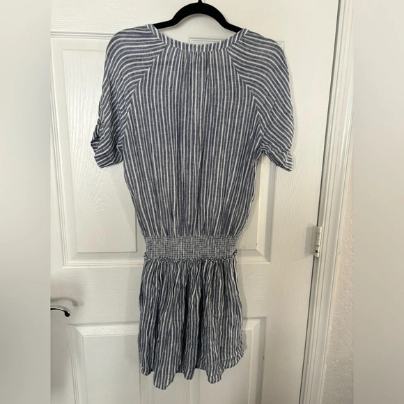 Rails Augustine V-Neck Linen Blend Mini Dress - Picture 3 of 4